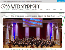 Tablet Screenshot of cobbwindsymphony.org